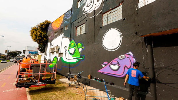 Lopes Supermercados patrocina uma das maiores galerias de grafite do Brasil