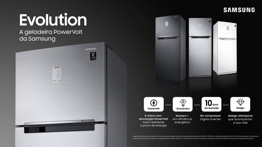 Samsung Evolution: As Novas Geladeiras Com Tecnologia PowerVolt E Mais Resistentes