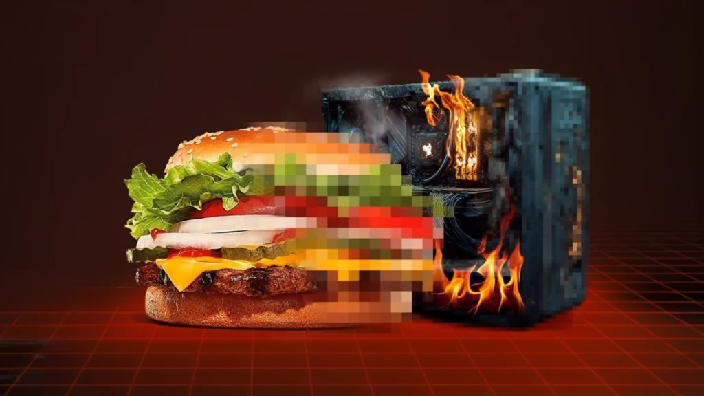 Sua peça queimada de PC ou console vale 1 Whopper no BK